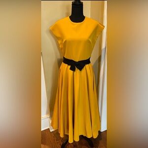 Jason Wu Collection Pleated Cotton Blend A-Line MIDI Dress